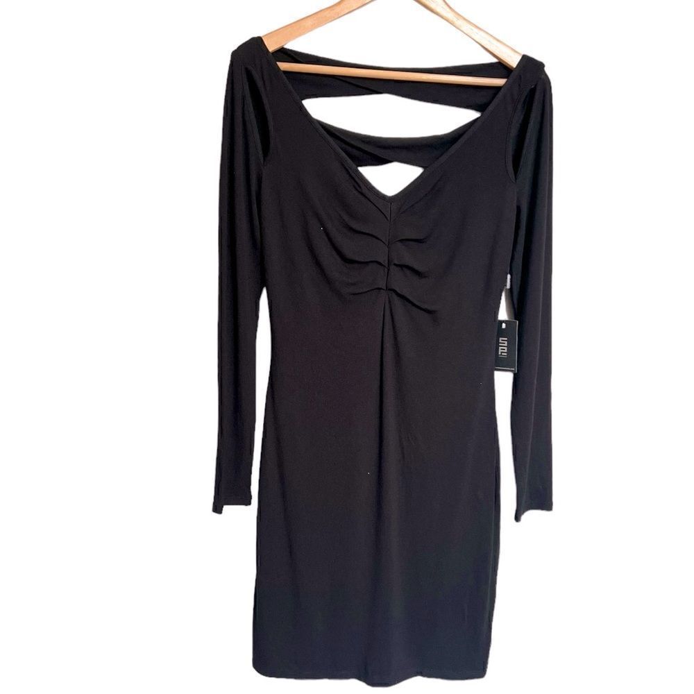 NWT Sao Paulo Long Sleeved Mini Dress Black Size 8
